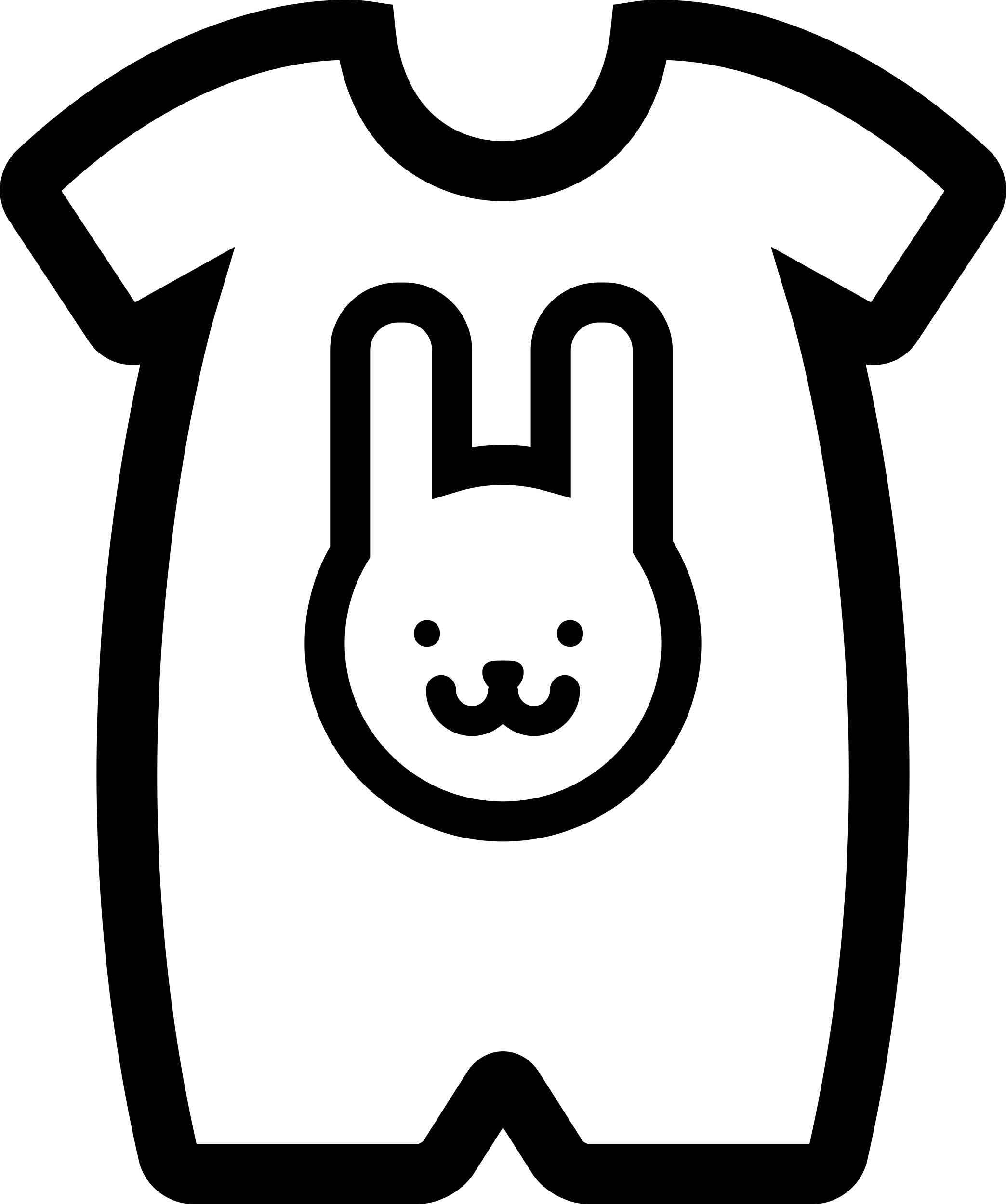 Baby Cloth With A Rabbit Head Outline Simple Line Art Svg Free Vectors